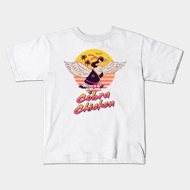 Cobra Chicken! Kids T-Shirt by Vincent Trinidad Art